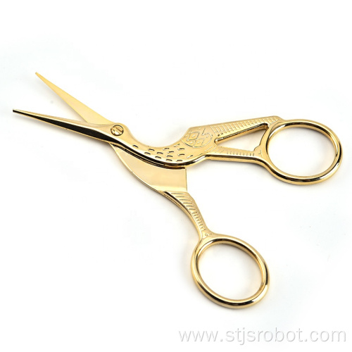 Creative Retro Stainless Steel Crane Shape Beauty Scissors Embroidery Manicure Scissors